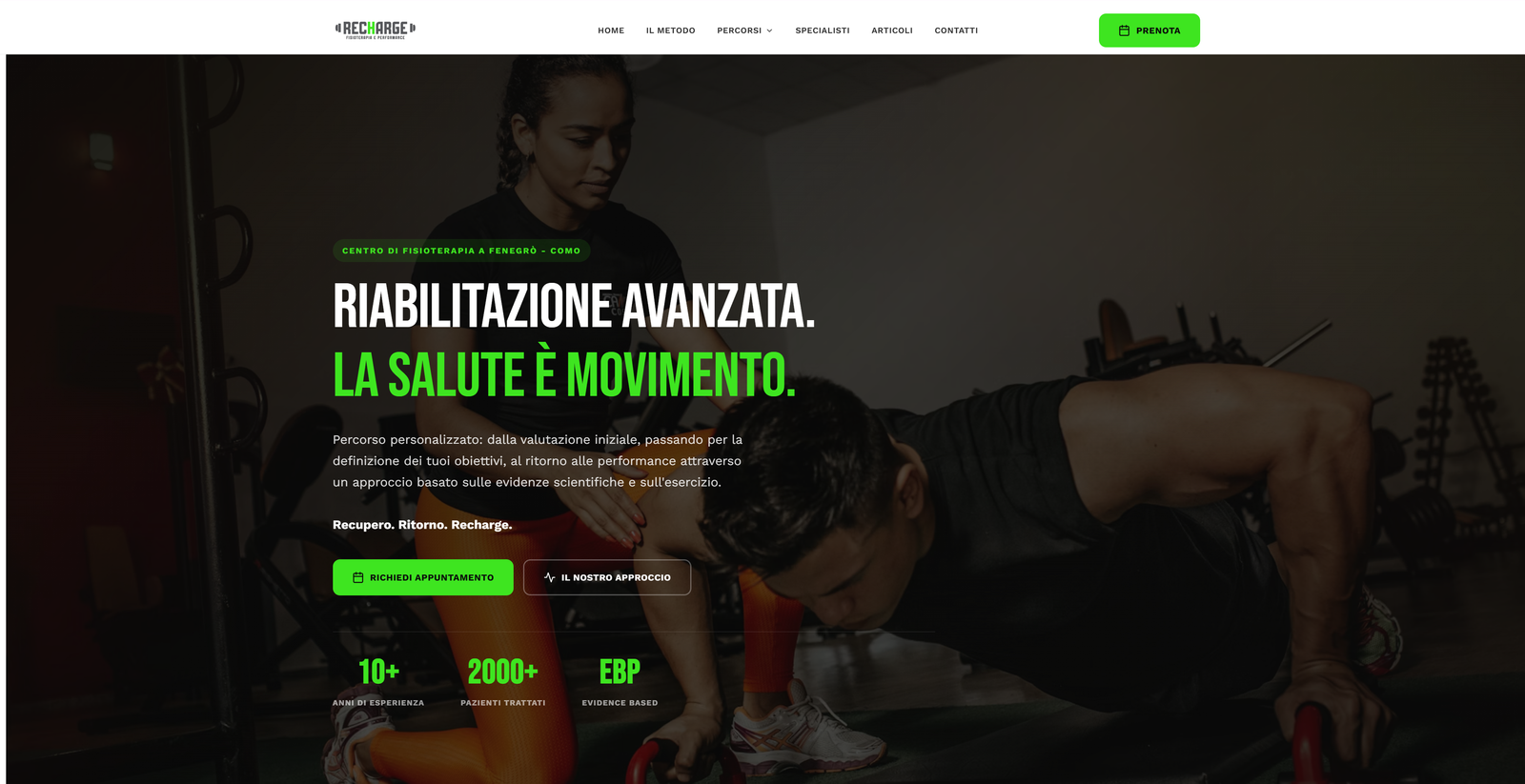 Recharge Homepage Desktop