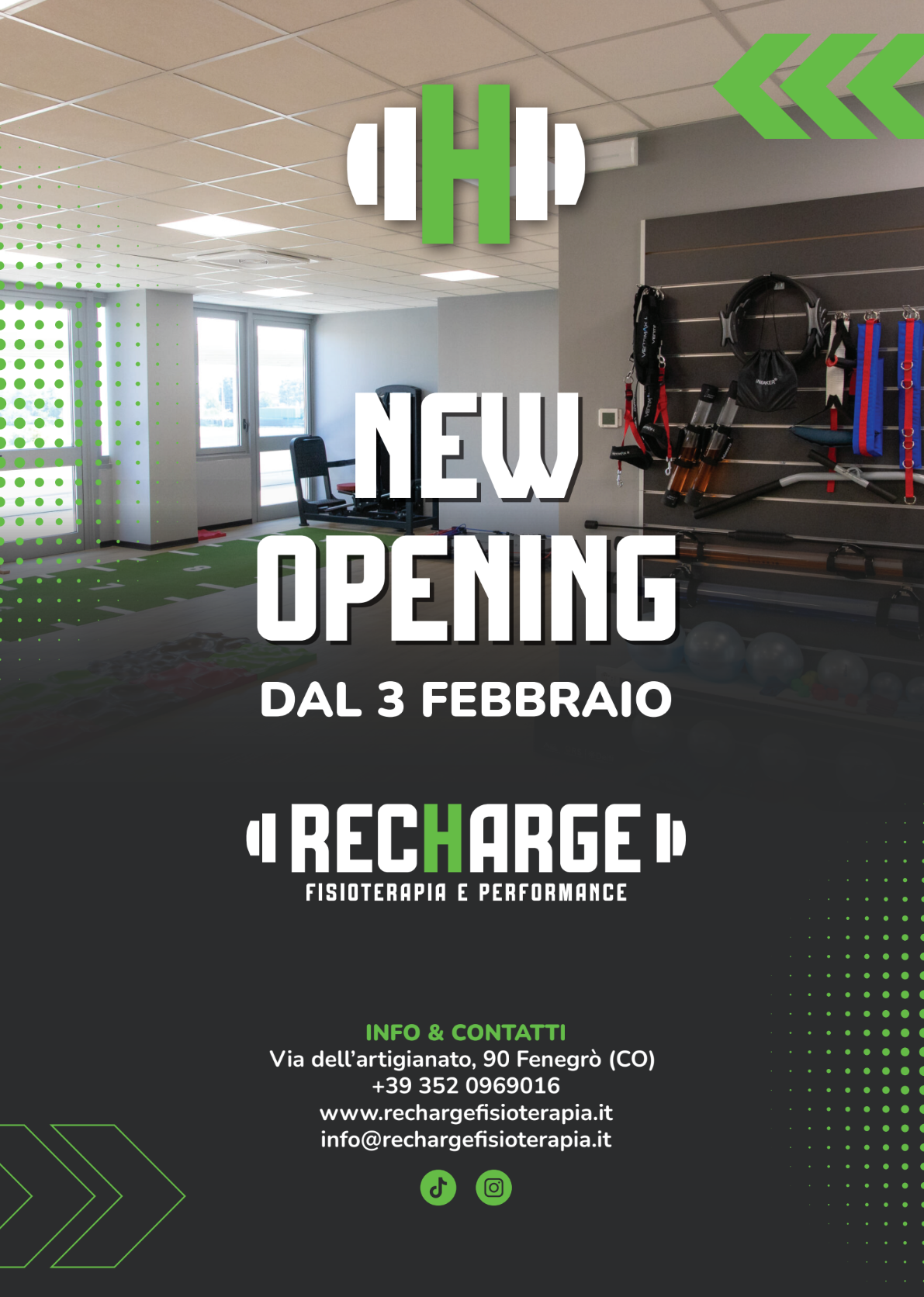 Volantino Recharge Fisioterapia